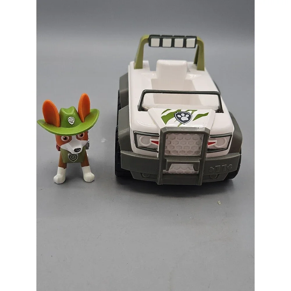 Paw Patrol Tracker with Jungle Cruiser Jeep Vehicle Figure Lot